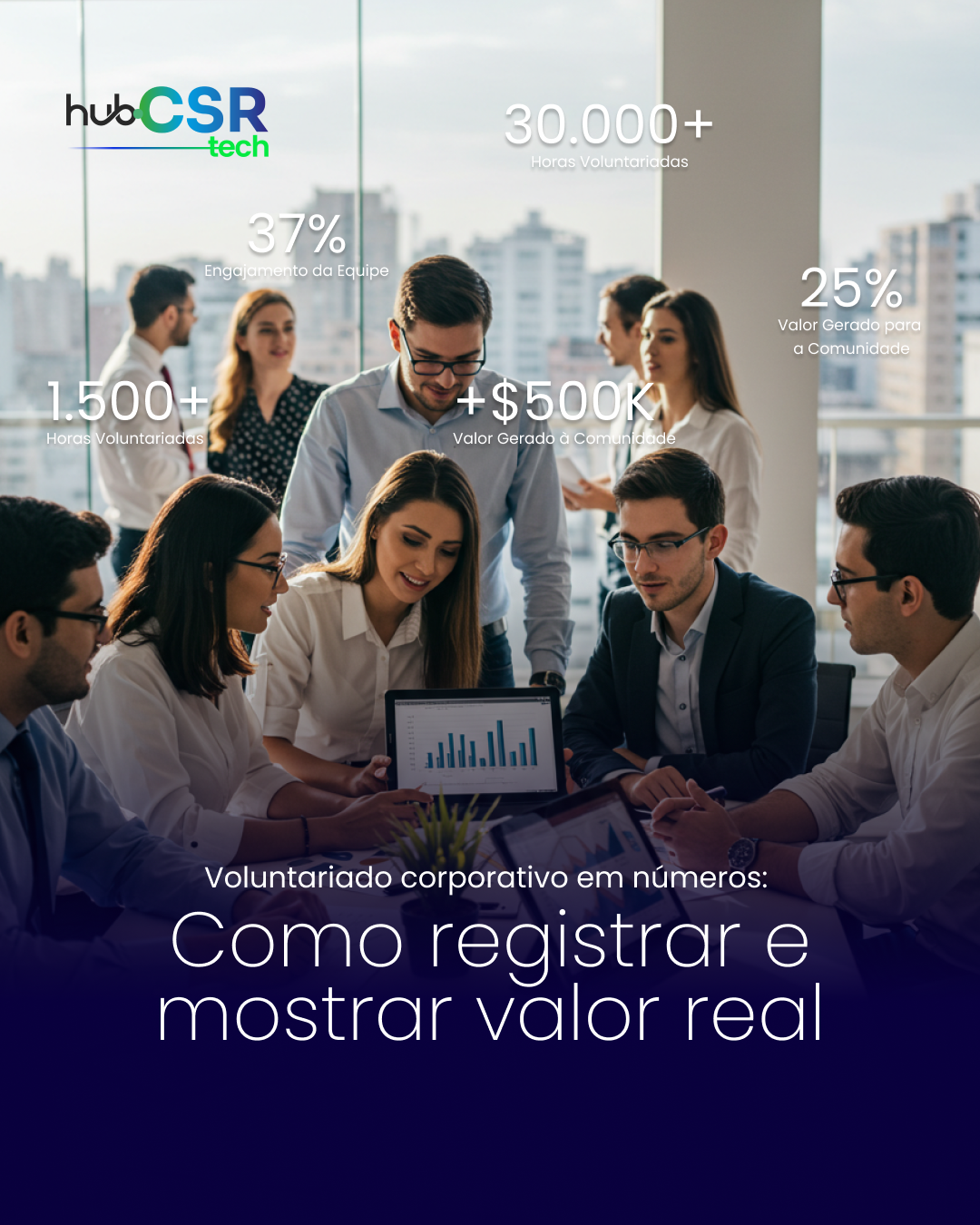 Voluntariado corporativo em números: como registrar e mostrar valor real